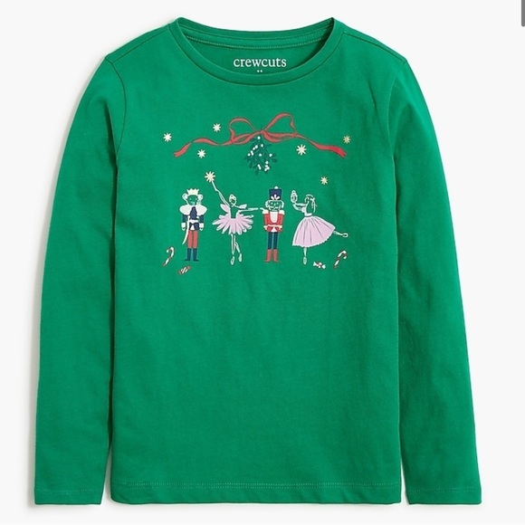 J crew Girls' long-sleeve nutcracker ballet graphic tee - Picture 1 of 2
